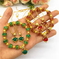 Gold New Korean Style Copper Plating  Placer Gold Clavicle Women's  Necklace  European Gold Plated  No Color Fading Set Jewelry