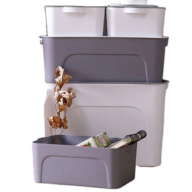 Rectangle Clothing Storage Box Plastic Container Large Cloth Storage Organizer Box with Lids for Bathroom