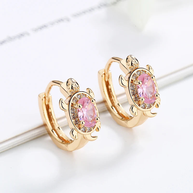 Factory Price Pendientes De Moda Little Gold Hoop huggies Turtle Earrings 2022 Jewelry Aretes-y-accesori Por Mayor