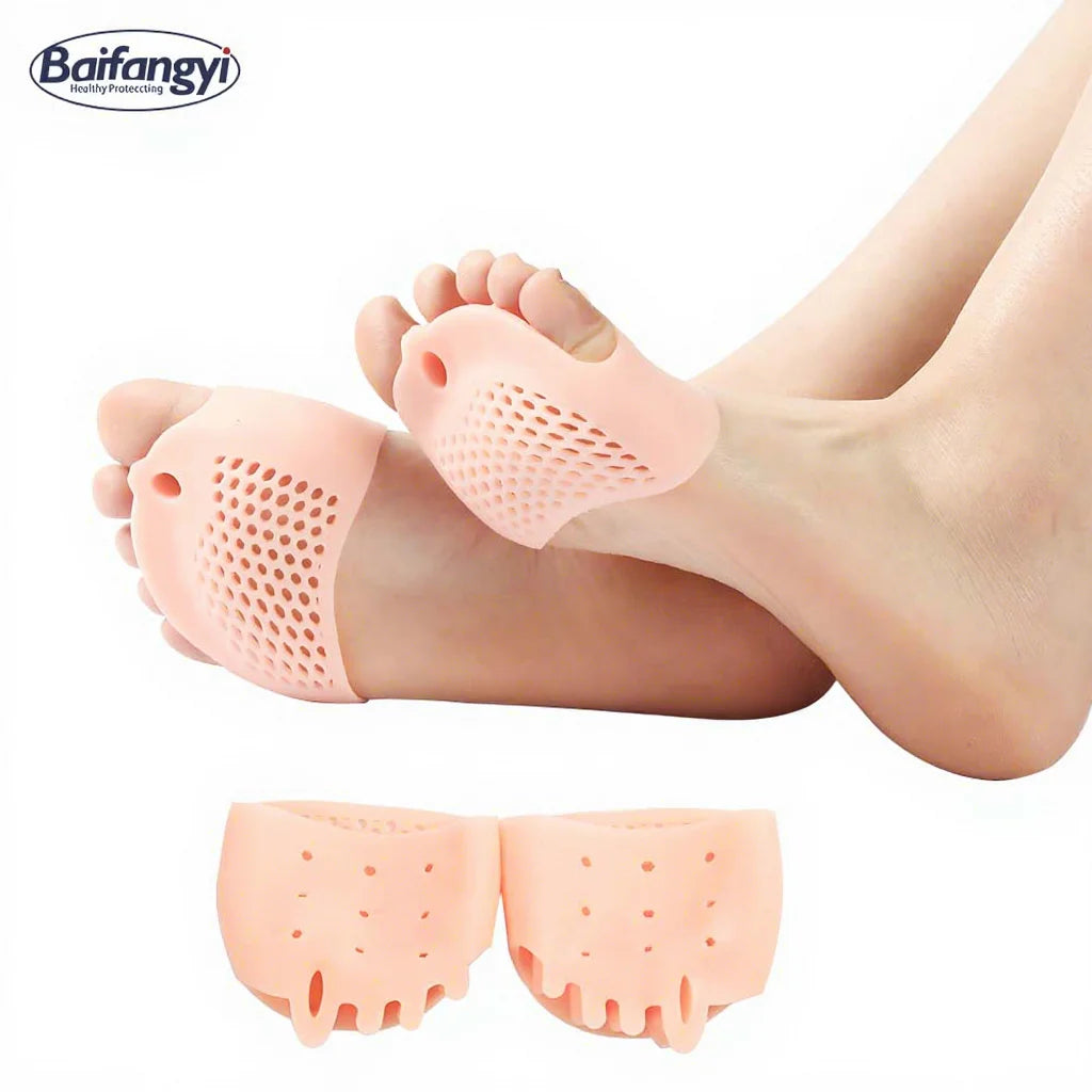 To the Feet Forefoot Pad Comfortable Fitness Protector Metatarsal Pads Silicone Gel SEBS White/Skin One Size Fits All