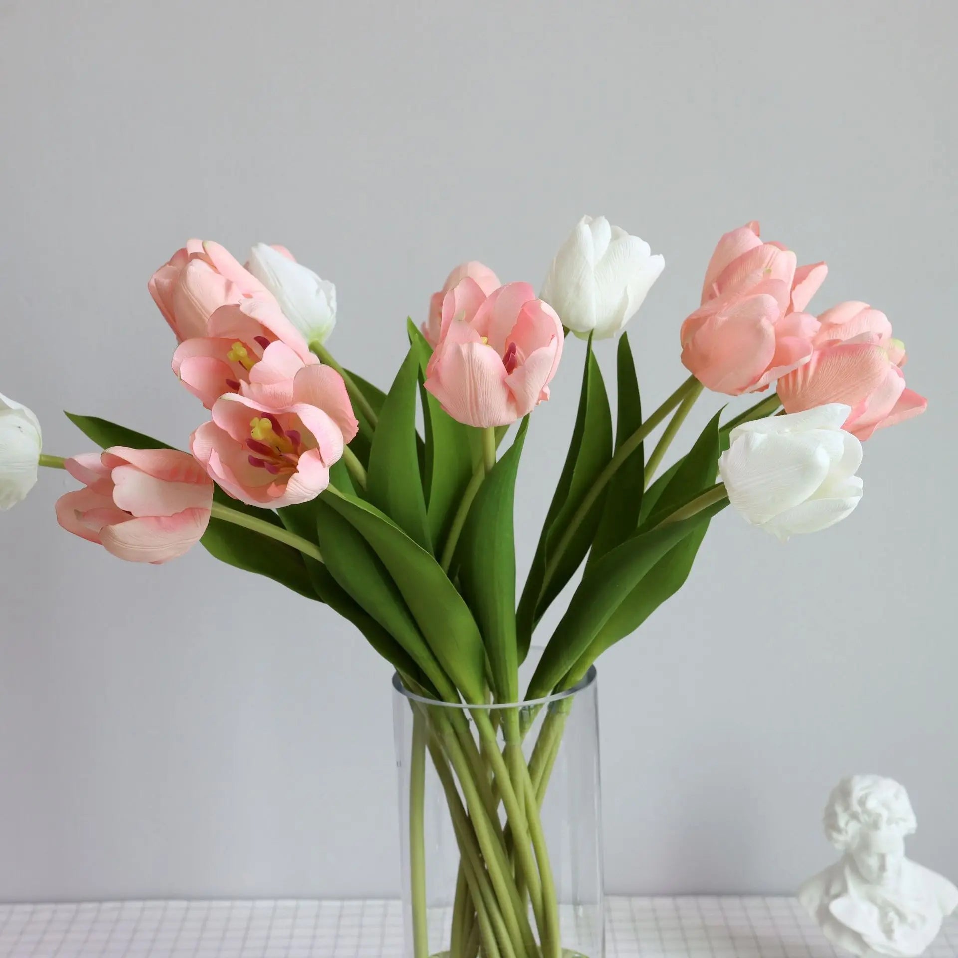 Y-H102 Wedding Home Decorative Tulip Flowers 50cm Real Touch Latex Tulip Bush Bouquet Artificial Tulip Flowers