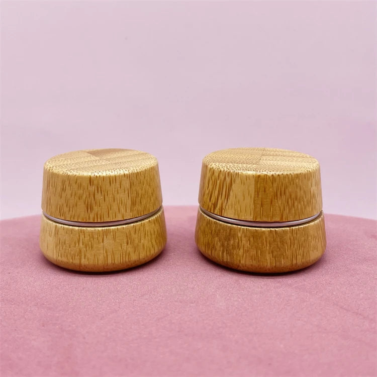 5g 10g Bamboo Cosmetic Packaging Jar Bamboo Aluminum Jar