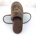 OEM Custom Logo Luxury Slipper Hotels Cheap Brown Toe Hotel Disposable Slippers