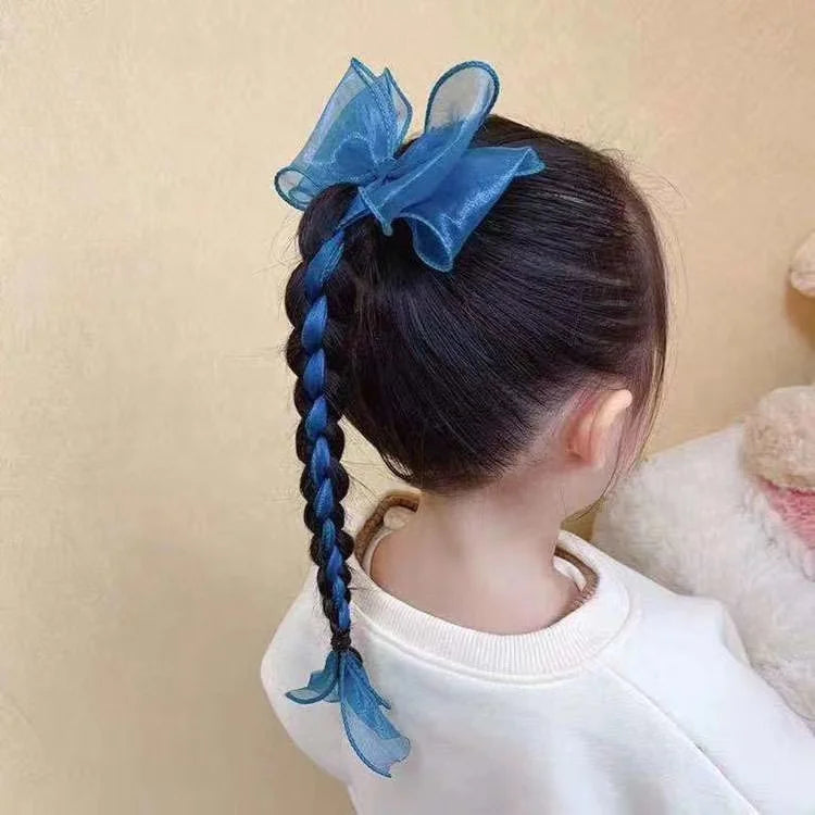 MIO  Hot Sale Girls Cute Bow Knot Hair Clip for Women Girls Kids Fashion Hair Accessories Hairgrip Shinny Ribbon Organza