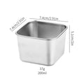 Factory Wholesale 304 square Salad Cups Spot Tomato Multi Purpose Snack Cups Dip for Stainless Steel Sauce Cups