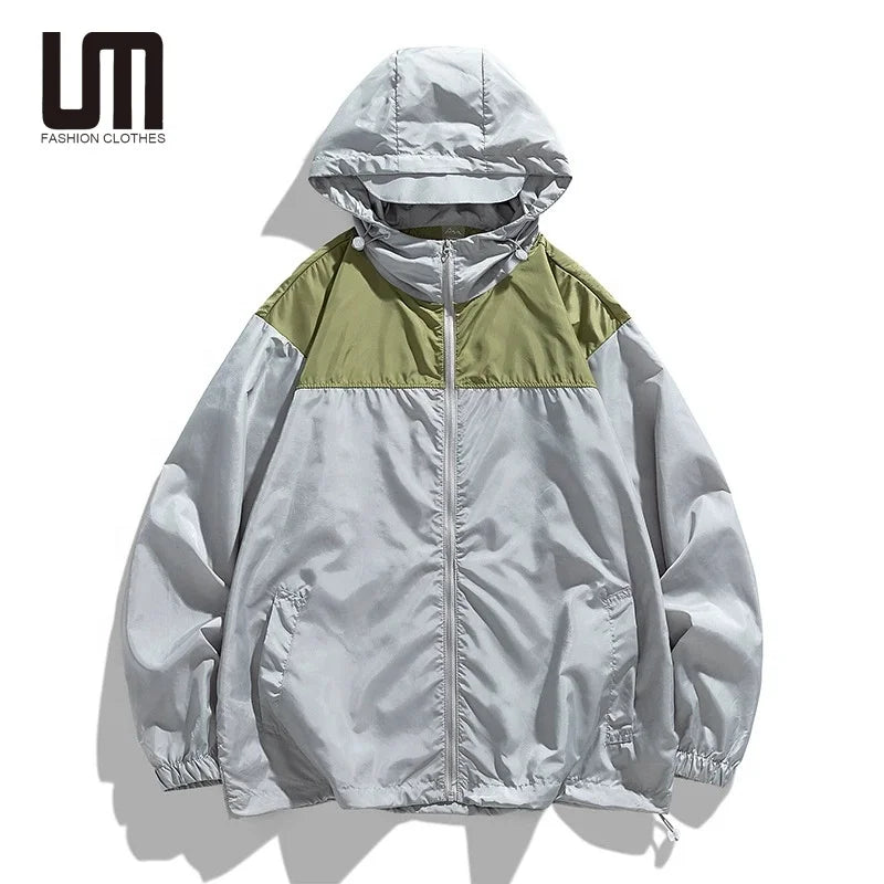 Liu Ming New Trending 2025 Men Sunscreen Clothes Couple Outdoor Sports Breathable Thin Single Layer Windproof Hoodie Jackets
