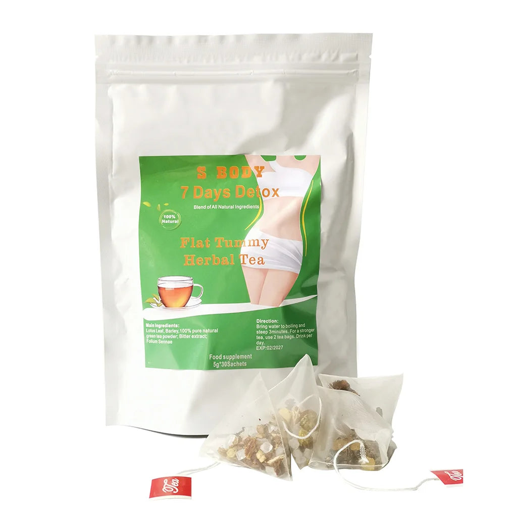 OEM Private Label Slim Tea Bags 7 Day Burn Fat Flat Body Tummy Herbal Detox Slimming Tea for Weight Loss