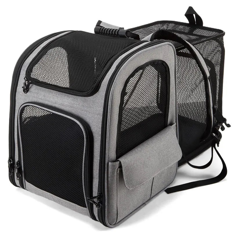 Pet Shoulder Cat Bag Portable Breathable Outdoor Folding and Expandable Large Capacity Dog Backpack