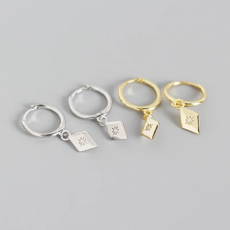 YHE0276 925 Sterling Silver Earrings Wholesale Gold Plated Earrings Eye Rhinestone Earrings Fine Jewelry for Women