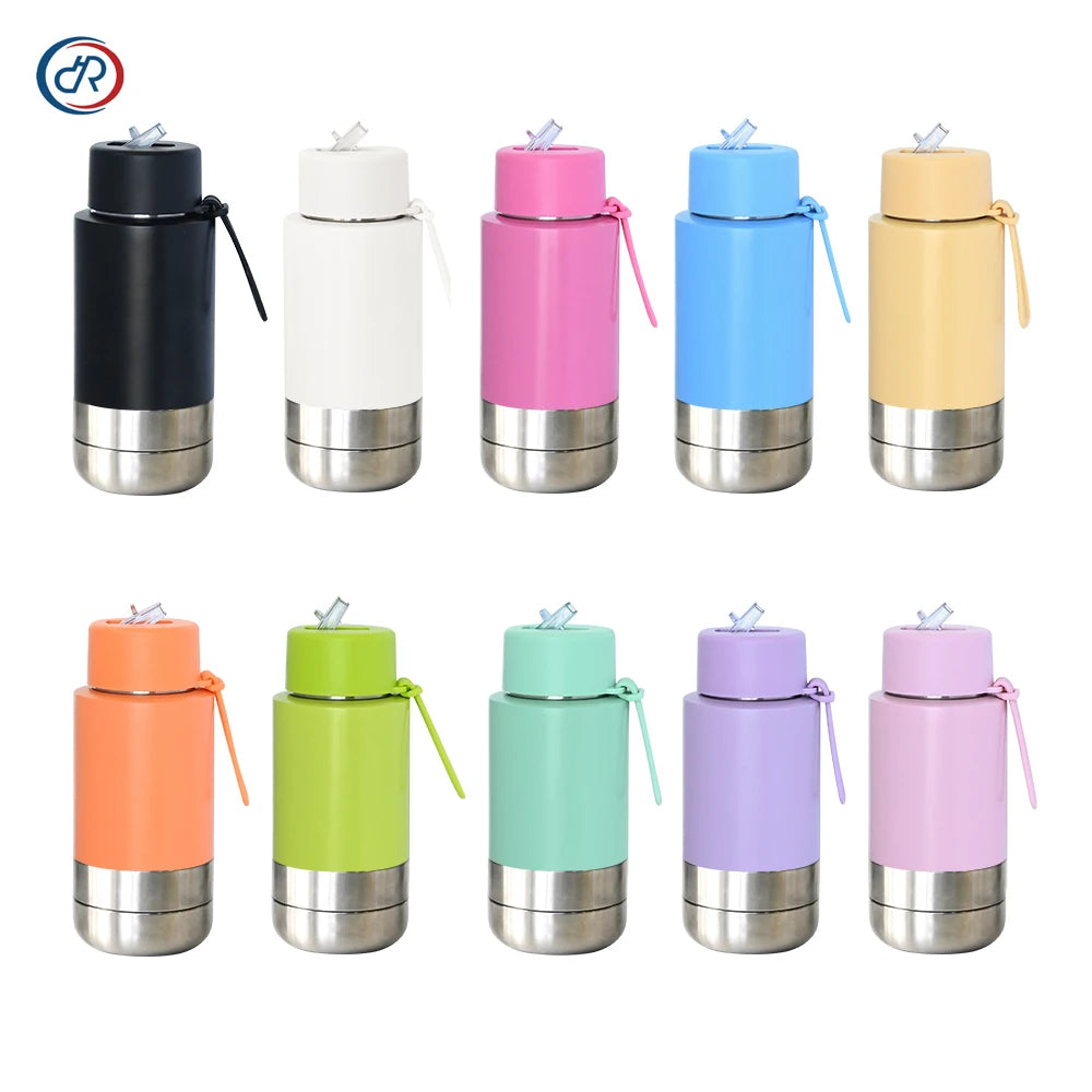 OKKPETS 3 in 1 Portable Travel 32OZ Dog Water Bottle Stainless Portable for Outdoor Travel