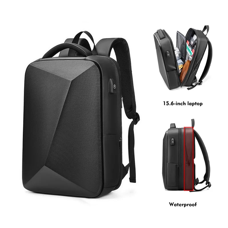 Factory Wholesale Waterproof Hard Shell Anti-theft Mochila 15.6 Inch Men Business Backpack Bag Usb Laptop Backpack