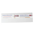OEM 30cm Flexible White PP Plastic Office School Ruler Custom Logo Printed Made of Durable PP Material for Daily Use