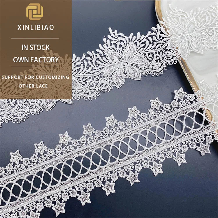 New Designed Lolita Clothing Accessories: Lace Trim Embroidery of Hollowed-out Flowers Sequin Lace Multi-color Sequin Lace.