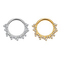 Wholesale G23 ASTM F136 16G Titanium New Nose Septum Clicker Hoop Nostril Spiral Tragus Ear Daith Segment Ring Piercing Jewelry