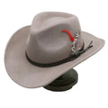 Chic 3-Color Fashionable Wool Felt Cowgirl Hat Western Australian Style Australian Casual Outdoor Sports Travel Parties Fishing