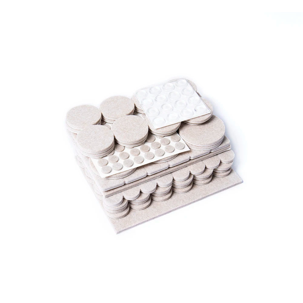 114pcs Quanjia Wholesale Anti Scratch Felt Pads for Furniture Legs of Variety Sizes