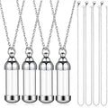 Custom Openable Screw Cap Vial Necklace Steel Chain Gravel Wishing Bottle Pendant Lucky Charm Jars Trendy DIY Jewelry Accessory