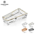CIGARLOONG Classic Luxury Transparent Glass Large Diameter Cigar Ashtray with Non-slip Base Modern Design for Home Use