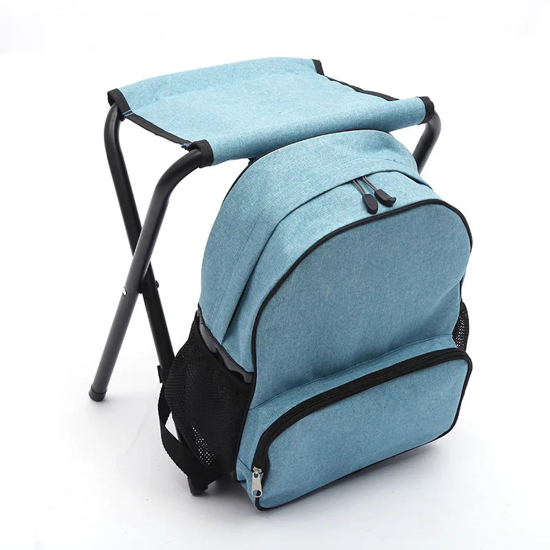 MKW-7183 Compact 2 in 1 Outdoor Gear Foldable Camping Seat Foldable Camping Seat Portable Fishing Backpack Stool