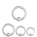 Captive Bead Ring Nose Rings Jewelry Body Piercing ASTM F136 Titanium Fashion CBR Zircon High Grade Stud