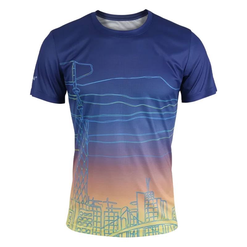 Custom Knitted Gym T-Shirt Set Sporty Track Field Fitness Uniforms for Men Women for Marathon Running Sports Top Fitness