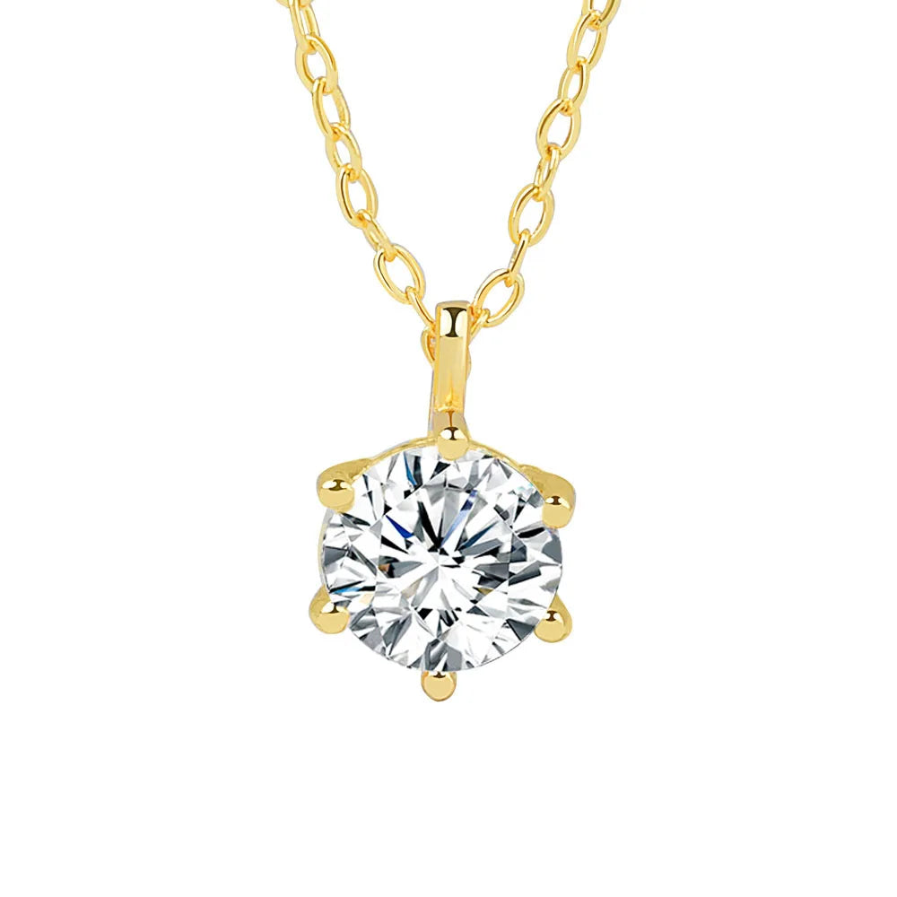 Diamond Pendant Necklaces for Women Luxury Chain Trending Wedding Jewelry
