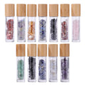 Essential Oil Roller Bottle Manufacturer 5ml 10ml  Essential Oil Bottle Roll on Glass Bottle with Crystals Roller Ball with Lid