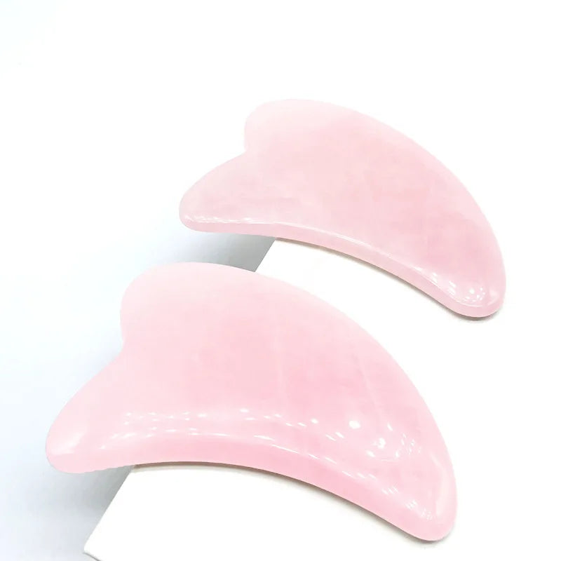 2026 Natural Rose Quartz Gua Sha Tool for Facial and Body Skin Massage Rose Quartz Gua Sha Board