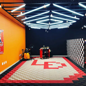 Auto Garage Tiles Plastic Interlocking Car Wash Detailing Workshop Drain Floor 40x40cm