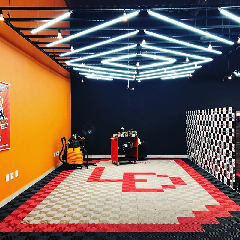 Auto Garage Tiles Plastic Interlocking Car Wash Detailing Workshop Drain Floor 40x40cm