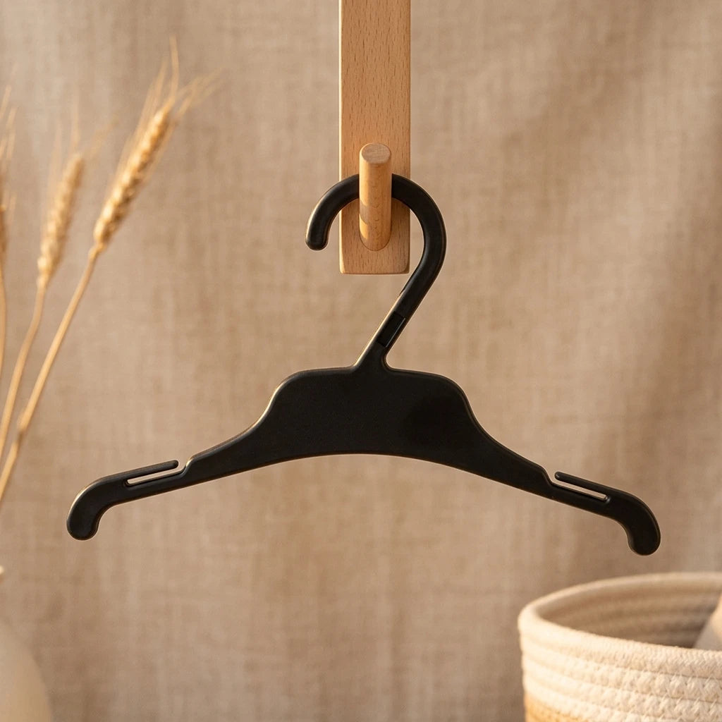 Wholesale Custom Logo Black Cat Hook Pet Clothes Hanger Eco-Friendly Plastic Dog Coat Suit for Bathroom Cleaning and Wardrobe