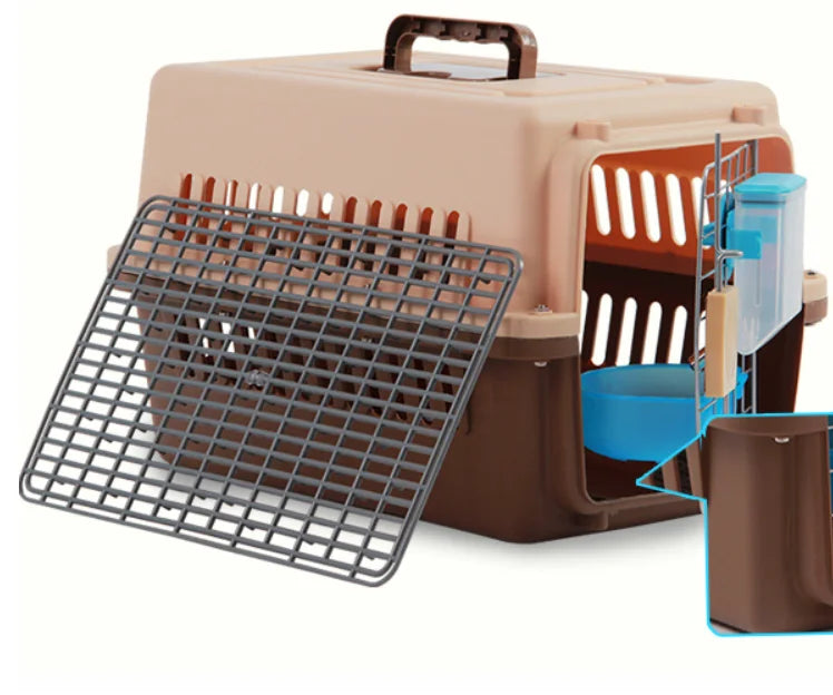 Pet Travelling Accessories Cat Dog Carrier Cage Durable Outdoor Air Space Animal Carrier Cage