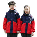 Windproof Warm Coat with Detachable Jacket School and Garden Uniform Two-Piece Set for Boys for Students