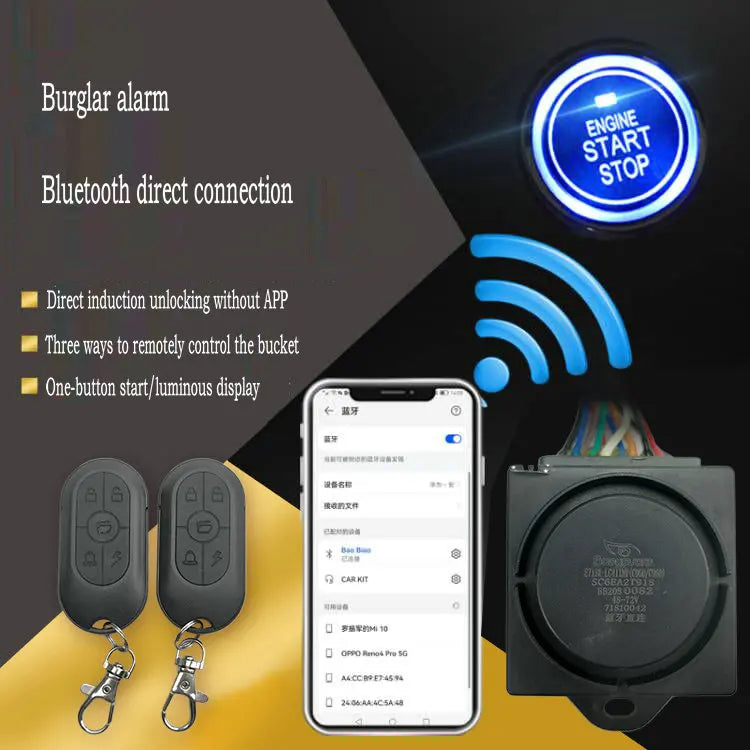 The Electric Bicycle Is Changed to an Intelligent Anti-theft Alarm 48/60/72V Bluetooth APP Mobile Phone Induction One-Button Sta