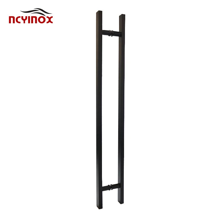 Matte Black Stainless Steel Glass Door Long Pull Handle for Office Door