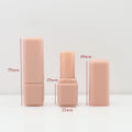 Wholesale Custom logo Frosted square Refillable Lipstick Tube Empty Lip Balm Tubes Cosmetic Packaging Container