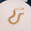 Fashion jewelry 2022 bracelet luxury women stainless steel ball gold beads bracelet ladies bangles