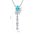 High Quality Fashion Jewelry S925 Silver Oval Cut Lab Grown Paraiba Necklace Premium Design Necklaces for Your Partner