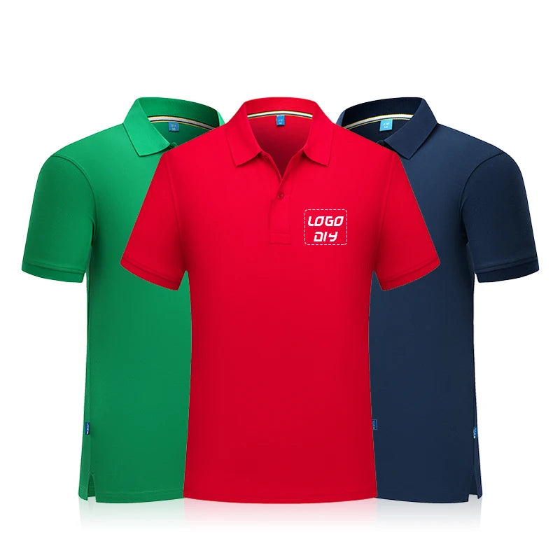 Hot Selling Fine Combed Cotton Plain Color Golf Collar Shirts for Men and Women Polo Shirts With Custom Printing logo OEM & ODM