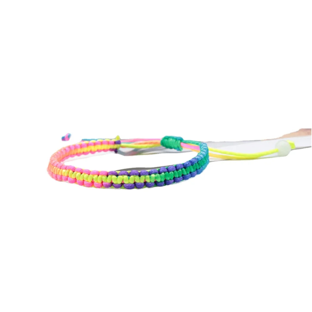 2021 Fashion Handmade Adjustable Lucky Red String Bracelet Charm Woven Artificial Leather Bracelets