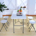 Modern Stylish Aluminum Folding Beauty Chairs Lightweight Table for Bedroom & Kitchen Cheap Furniture for Events