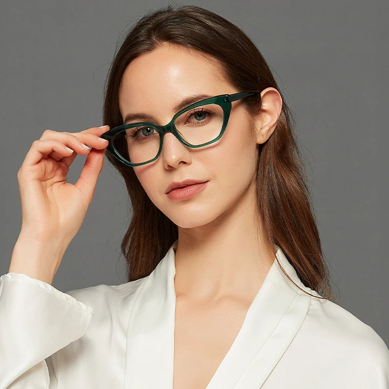 Classic Durable Cat Eye Acetate Optical Eyeglasses Frames Colorful Eyewear Low Price Oversized Spectacle for Women and Ladies