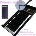PBT fiber Vegan blooming eyelash  Dark Black 0.03 0.05 0.07 Volume Easy Fan Lash Extension