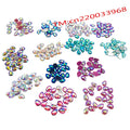 Mixed Color Glass Rhinestones Flatback Teardrop Beads Loose Gems Stone Sew on Resin Stone for Carnival Costumes Decoration