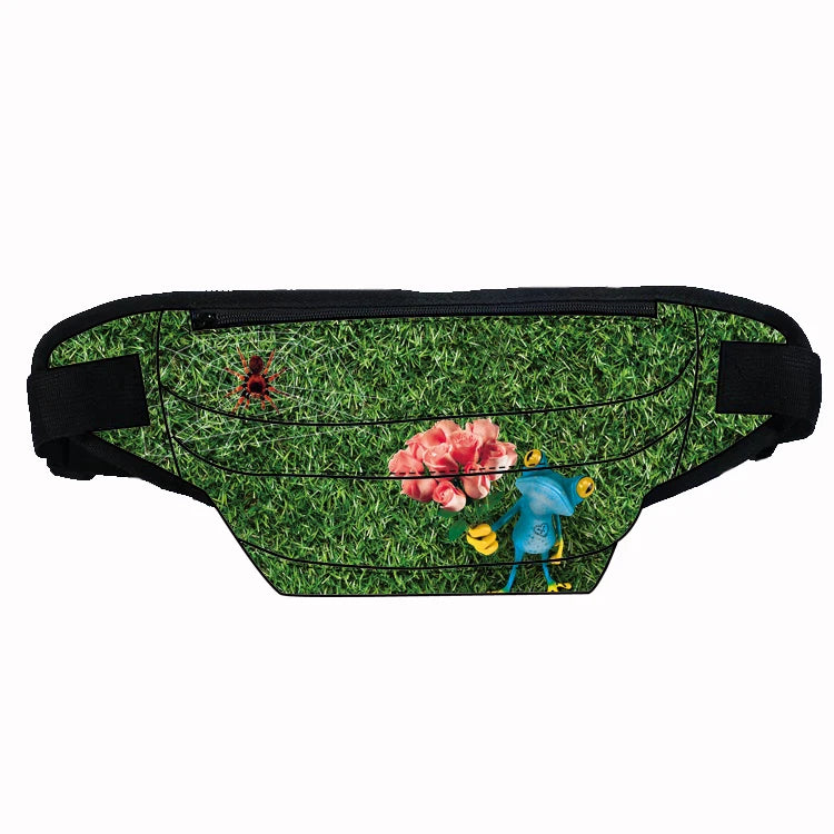 Custom Logo Waist Bags Fanny Pack Mini Running Belt with Animal Print for Sport Travel Hiking Outdoor Usage
