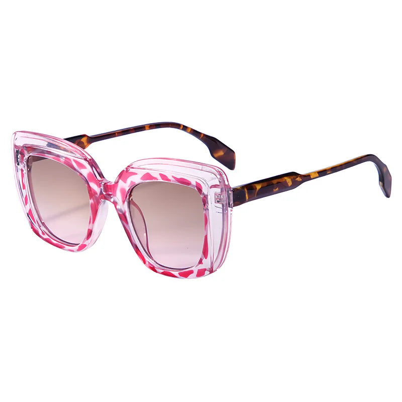 2025 New Trend Square Women's Sunglasses Gradient Full Rim Comfortable UV Protection Yellow Red Blue Fashion Street Eyewear