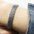 BMZ 2025 New Design Snow Flower Chain & Link Bracelet Fashion Stainless Lady Bracelet Adjustable Size