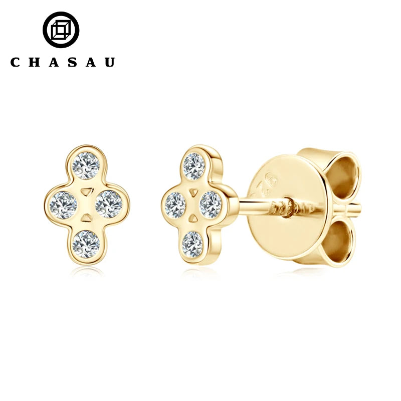 Special New Arrival Silver 925 Wedding Jewelry GRA Certification Full Moissanite Diamond Stud Earrings for Women