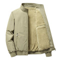 Fleece Jacket for Men Winter Casual Jacket for Men Stand-up Collar Padded Jacket for Men