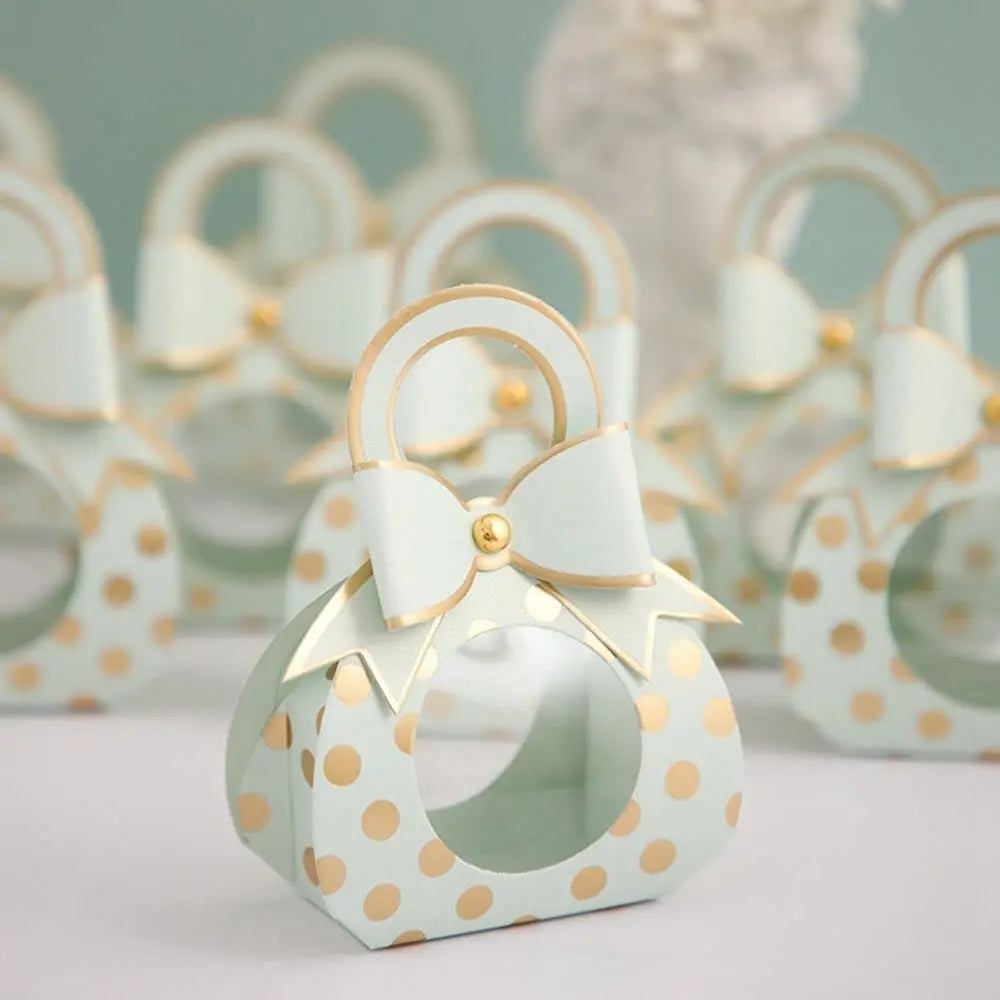 Mini Gift Boxes Baby Shower Chocolate Candy Paper Box Birthday Wedding Party Favor Bag with Clear Window